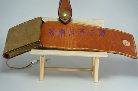 iphone6 plus 手機套 外皮牛巴哥皮 內裏小牛皮 真錢幣扣